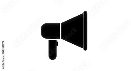 megaphone icon, announcement symbol, communication concept, loud speaker