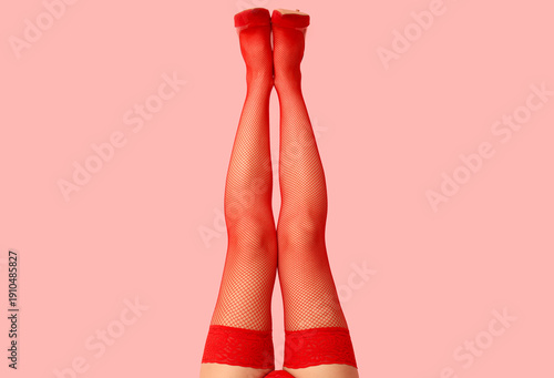 Legs of beautiful woman wea...