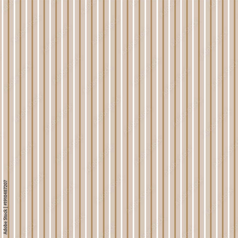Obraz premium Seamless vertical striped pattern in beige and brown. Minimal neutral textile background