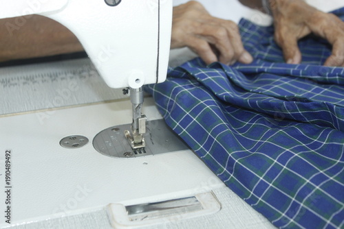 Sewing Tools and Equipment with a Sewing project on a Boutique Shop