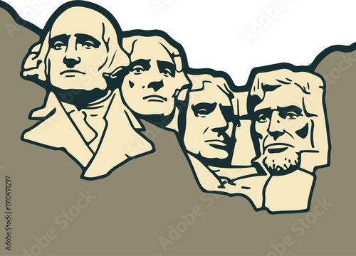 Konstfotografi unique Mount Rushmore icon silhouette