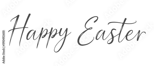 Inscription Happy Easter lettering . Happy Easter text banner