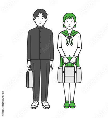 ポーズパターン,学生男女