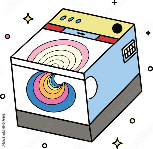 Retro pixel discount whirlpool in time warp style