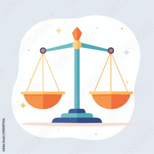 Scales of justice, law and equality - symbol of balance and fairness