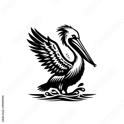 Minimalist icon representing a vector file for graphic design projects