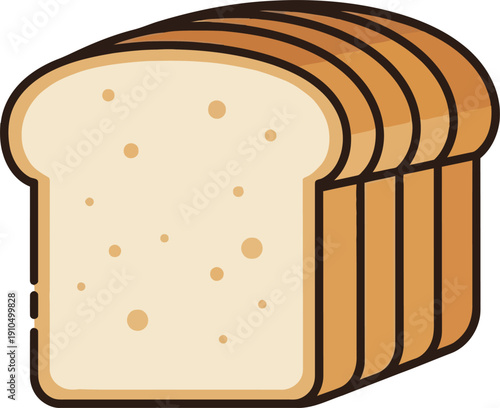 Bread Stack With Multiple Slices Icon
