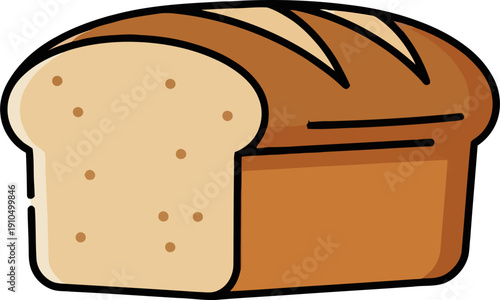 Sliced Bread Loaf Food Icon