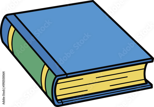 Closed Hardcover Book Side View Icon