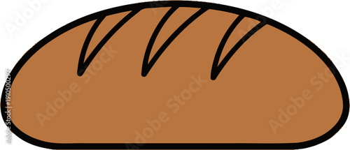 Sliced Bread Top Crust Close Up Icon