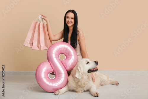 Beautiful young woman with ...