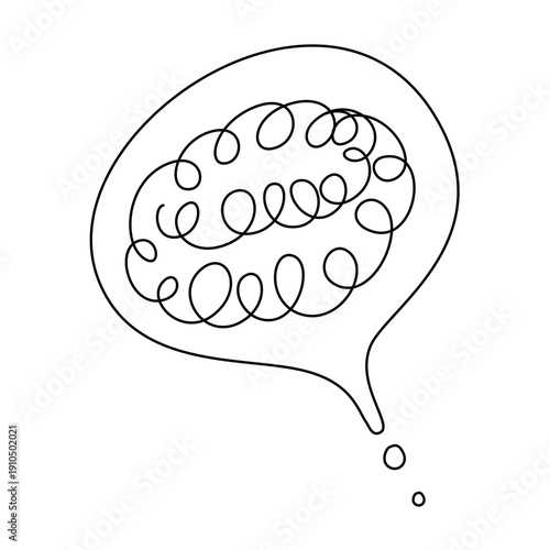 Chaotic scribble lines symbolizing mental health struggle