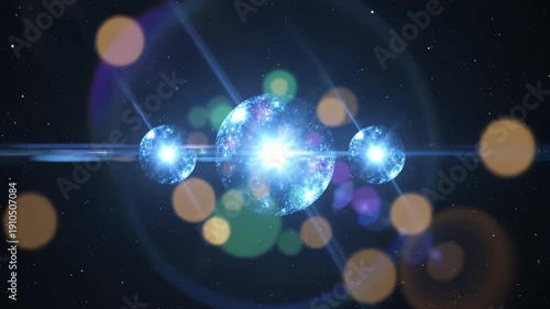 Wallpaper Mural Abstract space celestial spheres Torontodigital.ca