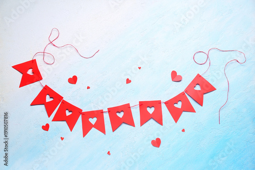 Garland made of red paper f...