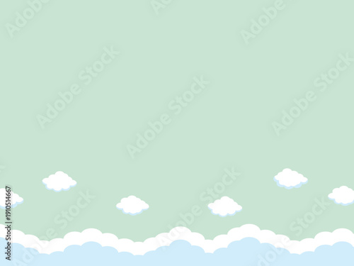 正月, 年賀状, 空, 雲, フレーム, 紙吹雪, 青空, 干支, 風景, 年賀, 新年, 自然, かわいい, 