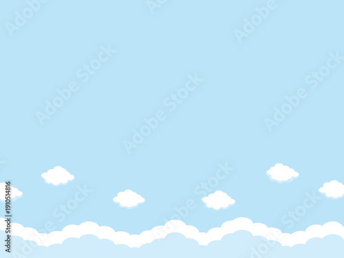 正月, 年賀状, 空, 雲, フレーム, 紙吹雪, 青空, 干支, 風景, 年賀, 新年, 自然, かわいい, 