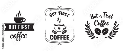 A set of coffee themed wall art prints t shirt