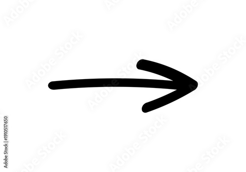 Flecha negra de trazo simple apuntando hacia la derecha 
