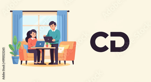 Diverse team collaborates remotely from comfortable home office setup