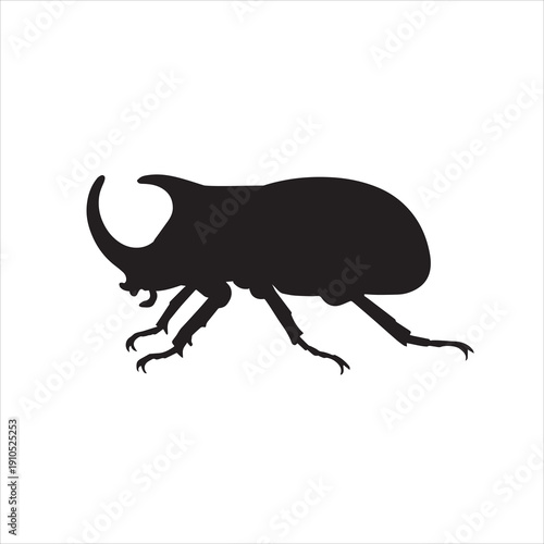 A beetle silhouette vector style