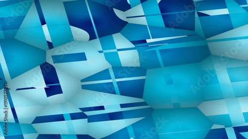 Abstract Geometric Blue Scene Showing Dynamic Light Shifts in Modern Studio Setting