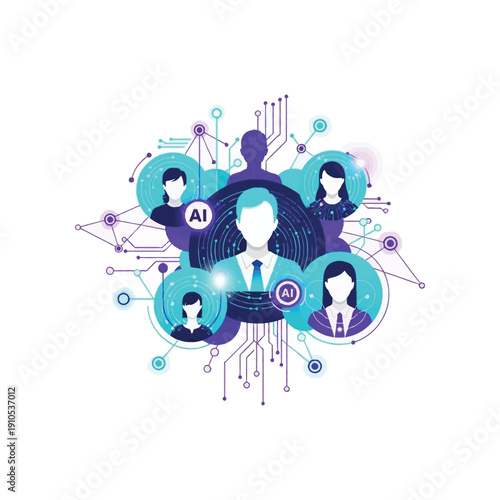 International Women's Day illustration of a woman with flowers in her hair and globe behind her