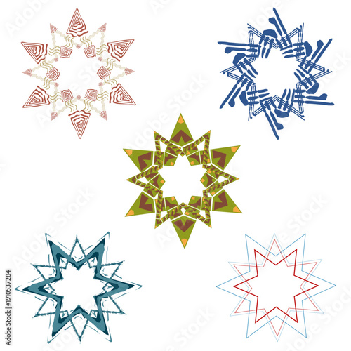 Black star figure. Jagged abstract burst. Grunge vector star. Sharp edgy symbol. EPS 10.