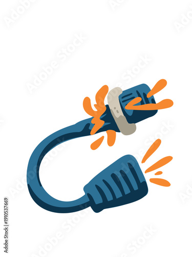 broken electrical cord with exposed wires