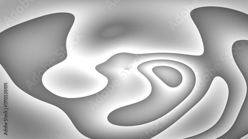 Abstract Fluid Forms Creating Soft Waves in Monochrome Studio