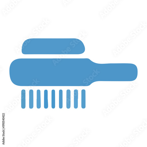 Blue Cleaning Brush Vector Icon