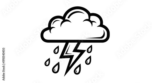 Thunderstorm Weather Cloud Lightning Bolt Rain.