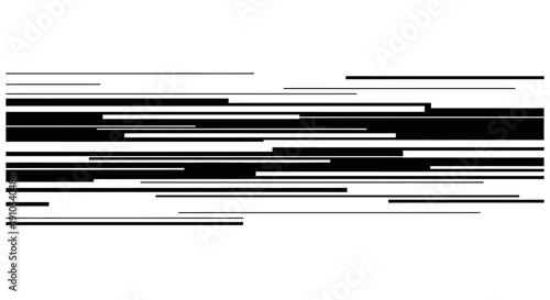Black Horizontal Lines Pattern Design Element.