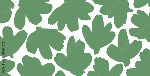 Abstract floral background pattern vector sage green, botanical leaf wallpaper, minimalist organic nature illustration, scandinavian hand drawn brush stroke design, modern aesthetic foliage art
