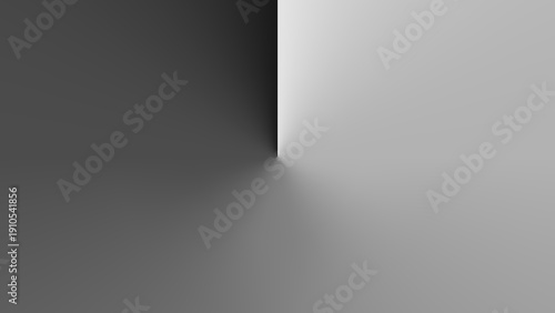 Abstract gray vector background with soft conical gradient shadow. Minimalist black and white monochrome surface for luxury product presentation or wall shelf.