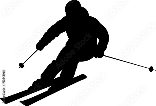 skier silhouette vector