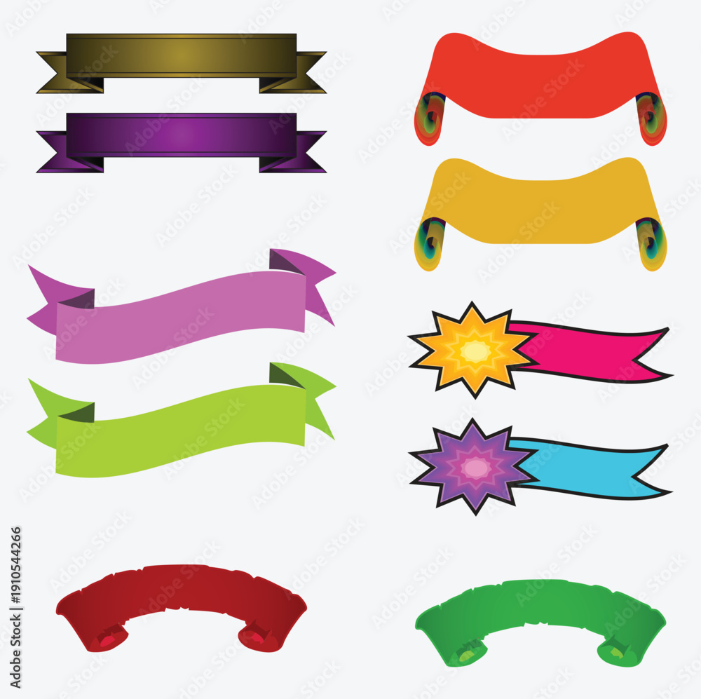 Obraz premium Elegant decorative ribbons for branding and promotion
