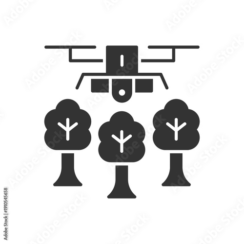 Forest Monitoring Drone Icon