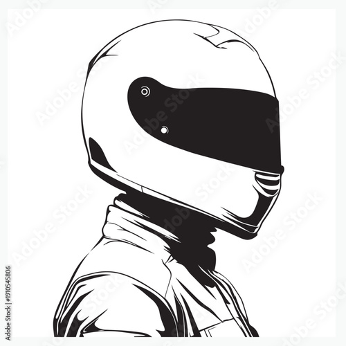 racer wearing helmet