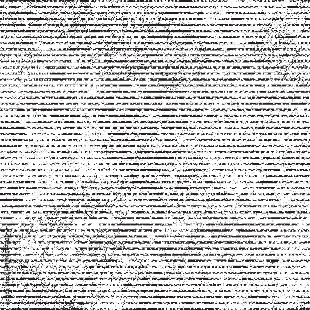 Obraz premium Grunge horizontal textured stripe pattern. Distress, speckled lines texture. Vector overlay .