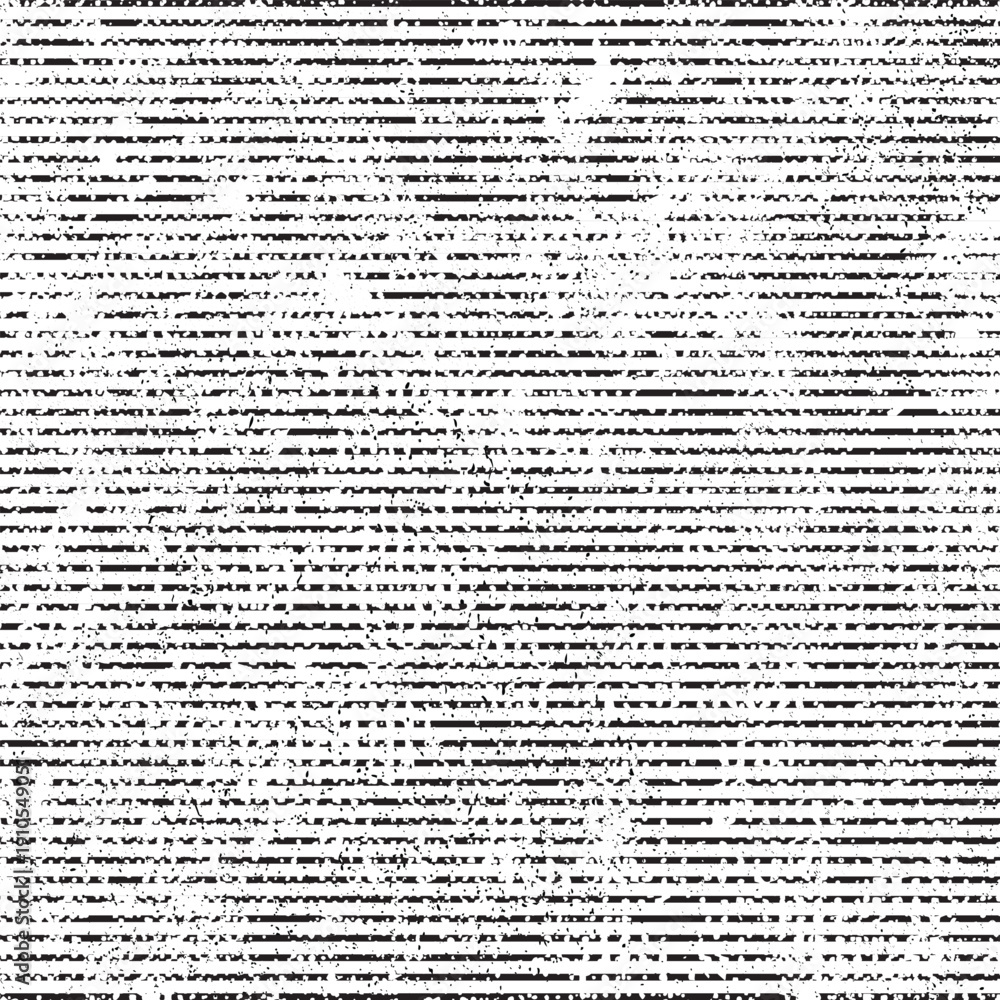 Obraz premium Grunge horizontal textured stripe pattern. Distress, speckled lines texture. Vector overlay .