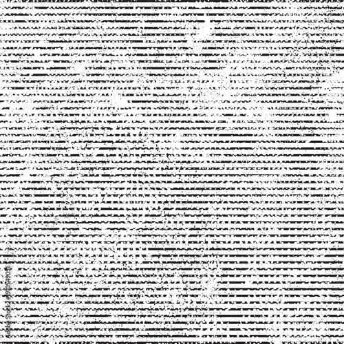 Grunge horizontal textured stripe pattern. Distress, speckled lines texture. Vector overlay .