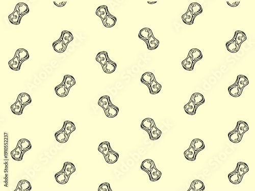 Seamless Steak Pattern Hand Drawn Butcher Shop Background