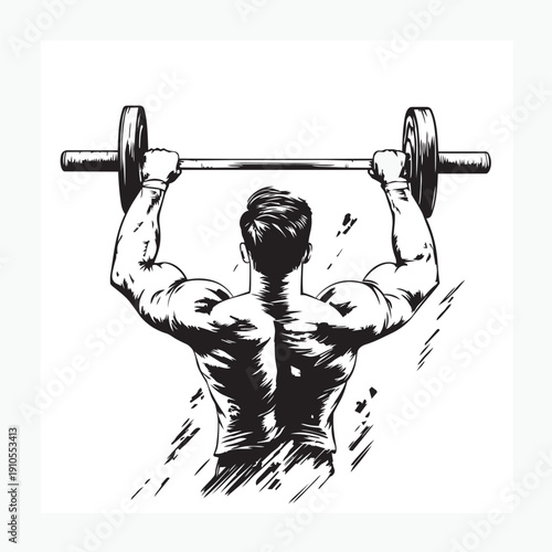 man lifting weights