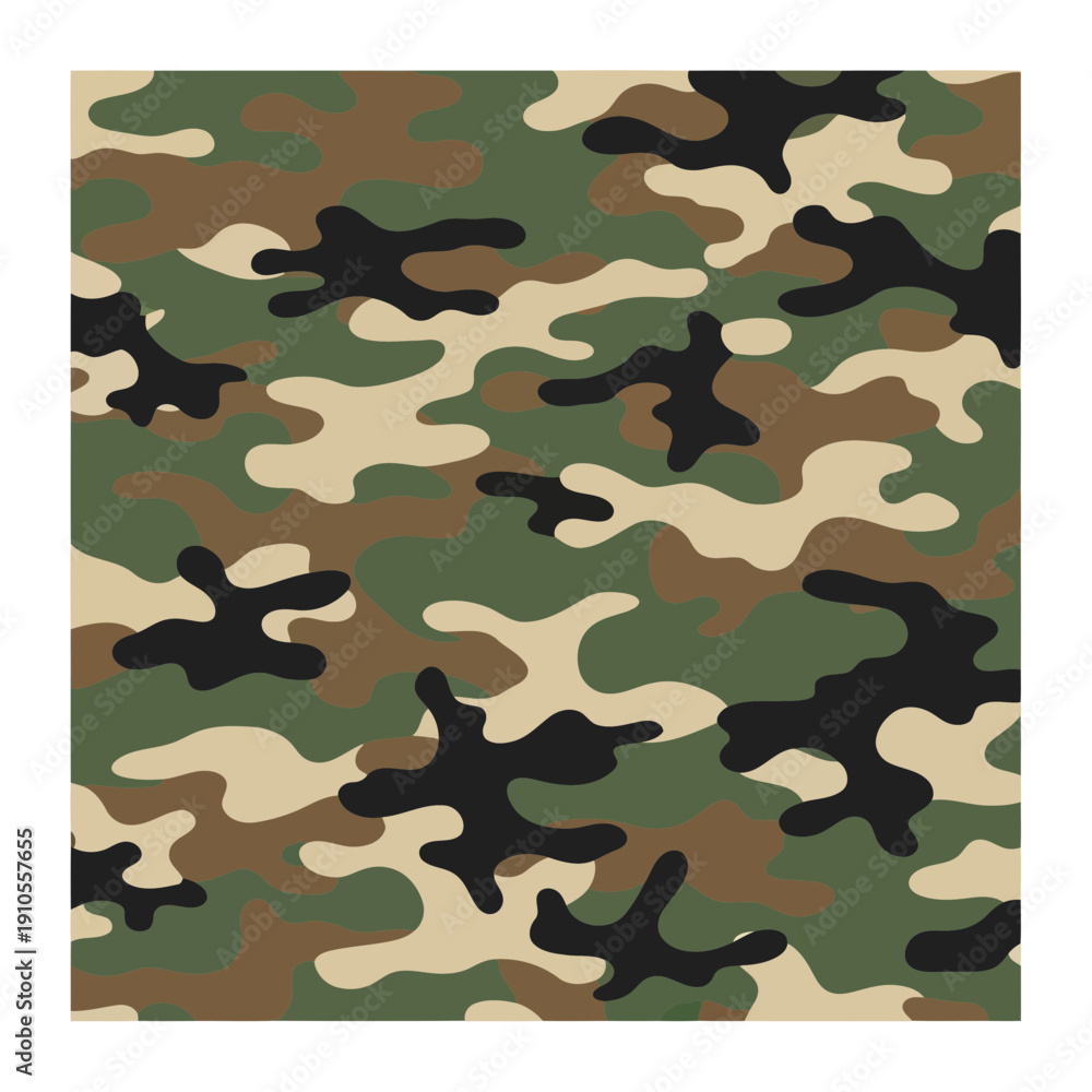 Fototapeta premium Classic Military Camo Seamless Background