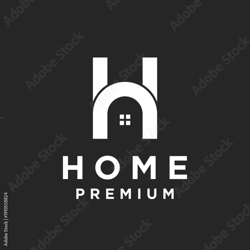 Minimalist Letter H Home House Logo for Real Estate and Property Business