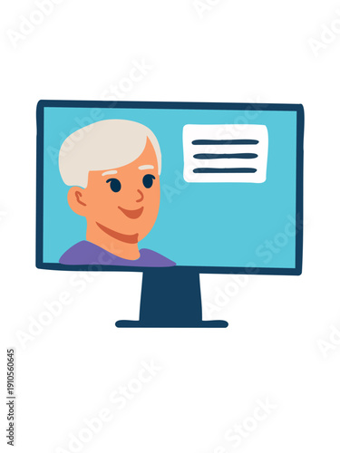 computer monitor showing live chat support