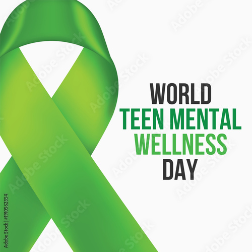 World Teen Mental Wellness Day is observed annually on March 2 to raise awareness, reduce stigma, and promote mental health resources for teenagers. Vector illustration