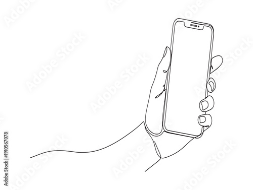 A line drawing of a corded telephone with a receiver and buttons