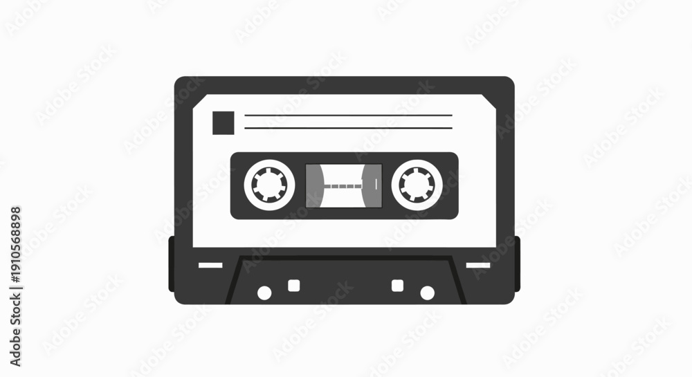 Fototapeta premium Cassette tape music audio device.