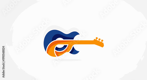 Electric Guitar Musical Instrument Icon.